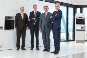 BSH: Michael Schöllhorn, chief operating officer; Johannes Närger, chief financial officer, Karsten Ottenberg, chief executive officer, and Matthias Ginthum, chief markets officer